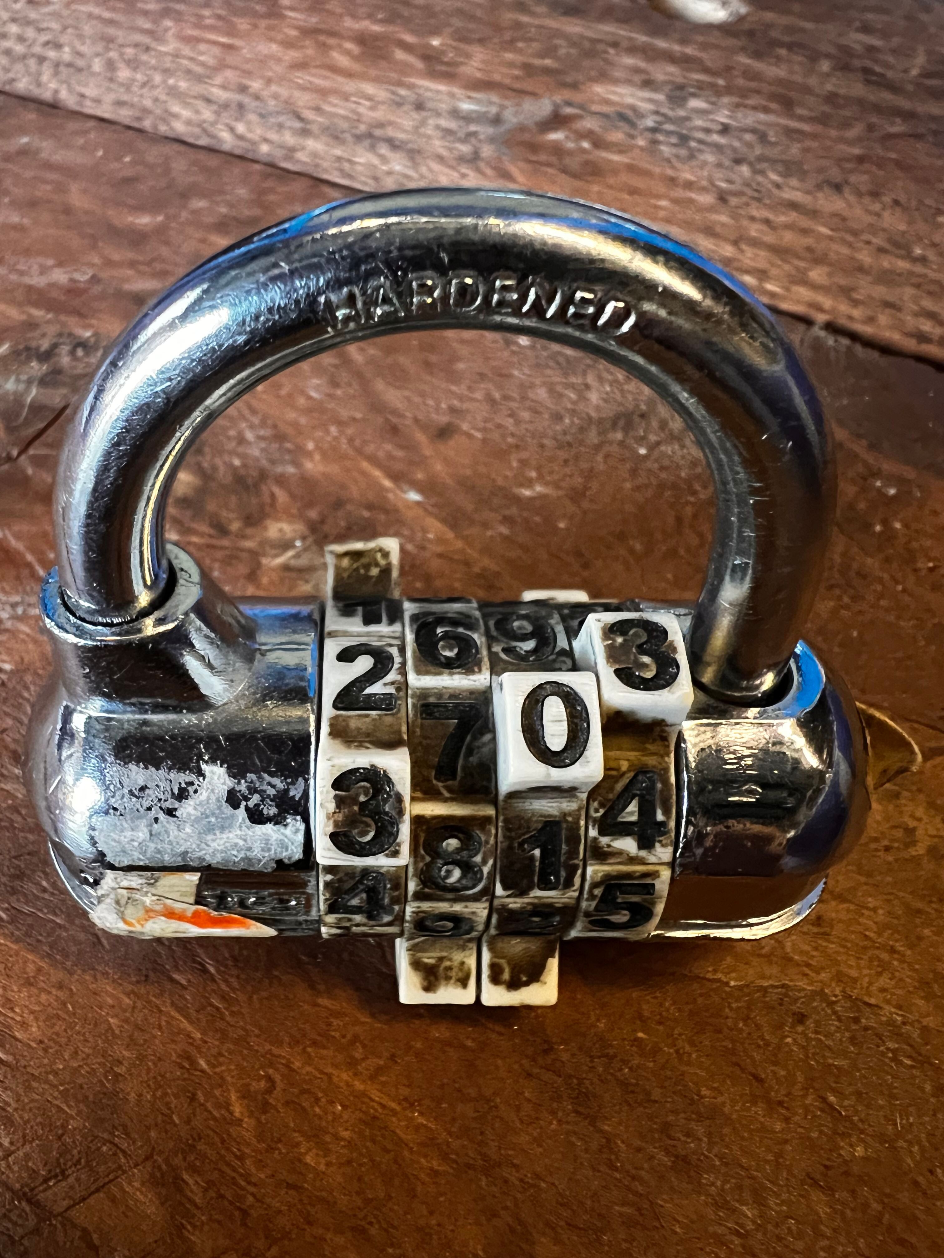 Padlock Combination Key Black & Gold